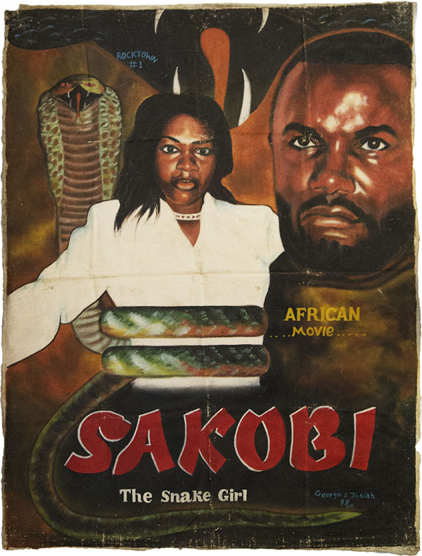 painted poster, liberia, movie poster