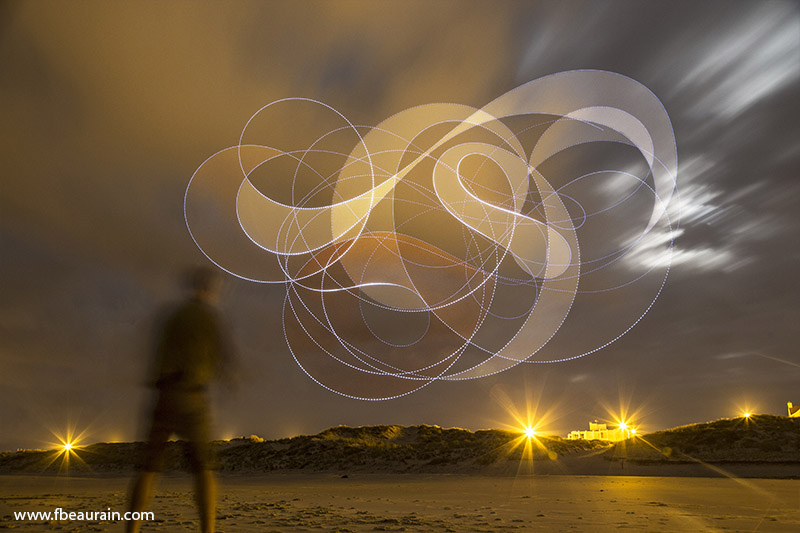 LED, Sky painting, light painting, kite